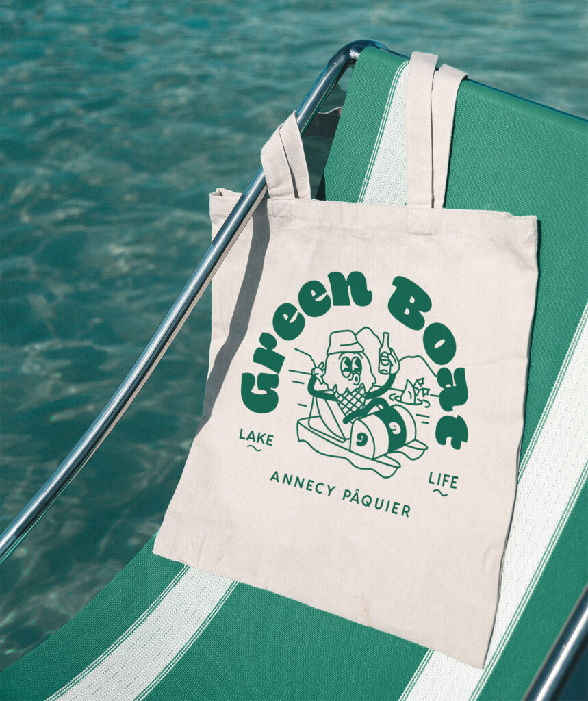 Projet Studio Polo+Co Green boat image de marque, Social media