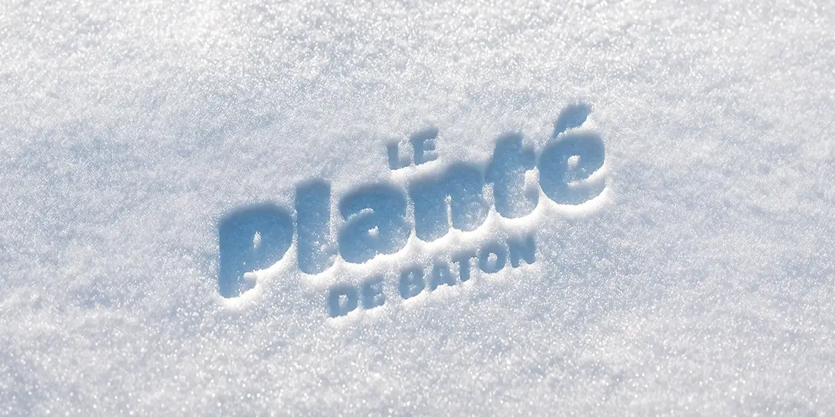 identité visuelle pour l'après ski à courchevel, le planté de baton